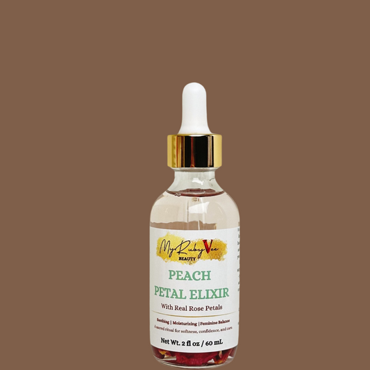 Peach Petal Elixir – Soothing Oil with Real Rose Petals
