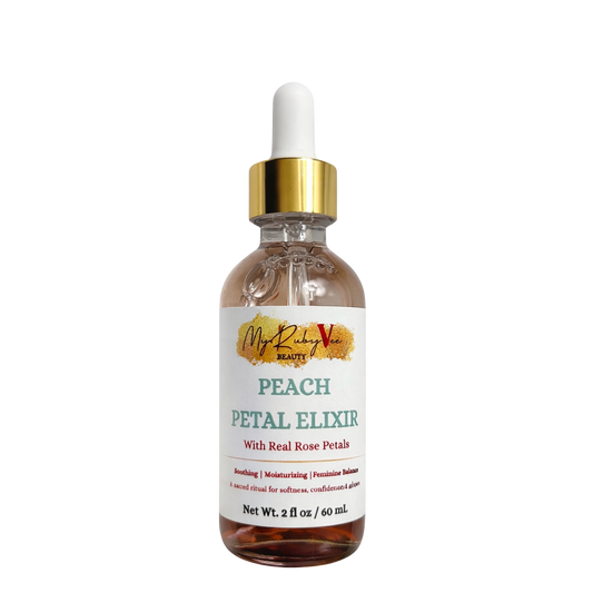 Peach Petal Elixir – Soothing Oil with Real Rose Petals